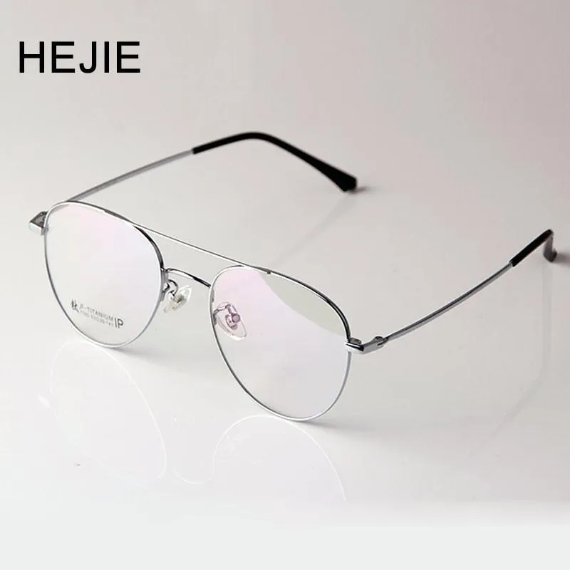 Solglasögon ramar man kvinnan retro alloytitanium glasögon full fälg klar lins ultralätt glasögon ram storlek 53-20-143mm y7765 mode