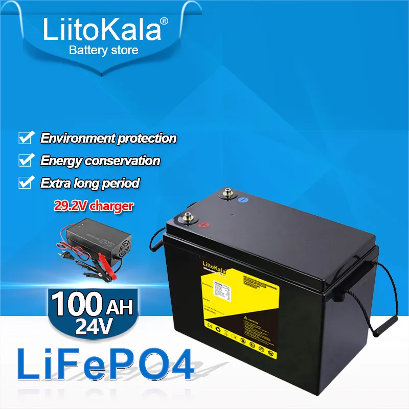 LiitoKala 24V 100Ah LCD LiFePO4 Battery Power Exide Battery 150ah Price For  RV, Campers, Golf Carts, Off Road, And Solar Wind 8S 29.2V10A Charger  Included From Liitokala2019, $355.64
