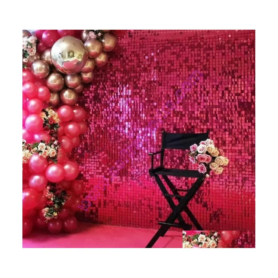 Party Decoration Wedding Backdrop Custom Adverting Sings Shop Window Bakgrund Glam Shimmer Sequin Wall Cotton Candy Color Panel Dr Dhidh