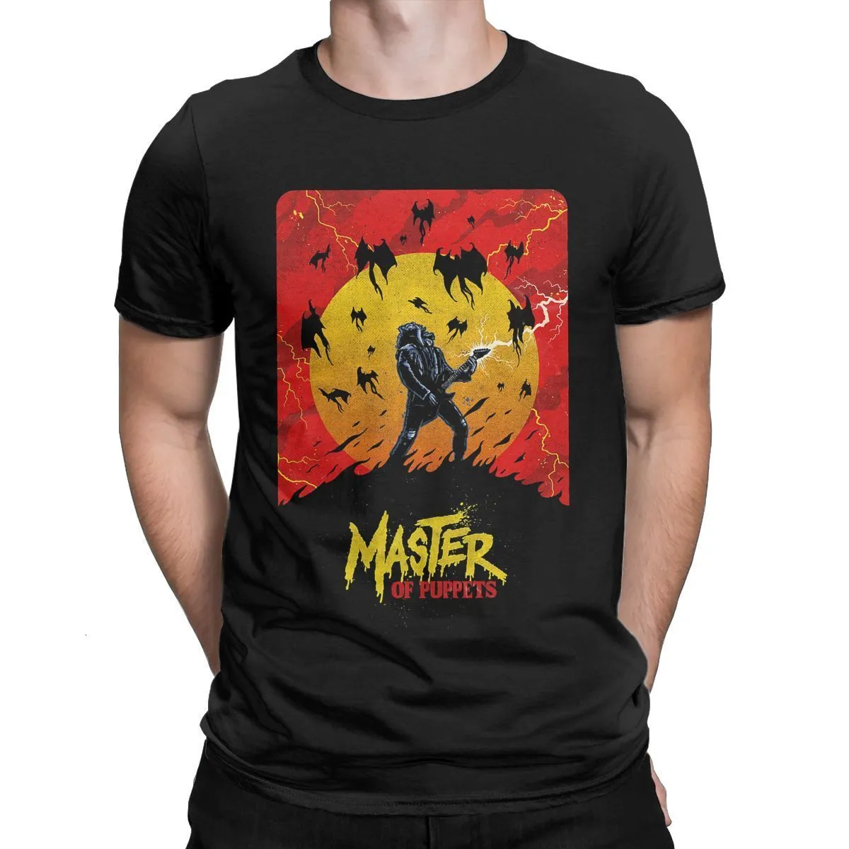 Magliette da uomo Master Of Puppets Stranger Things Hellfire Club Eddie Munson T Shir per uomo 100 Cotton Tee Shirt Girocollo Abbigliamento Estate 230110