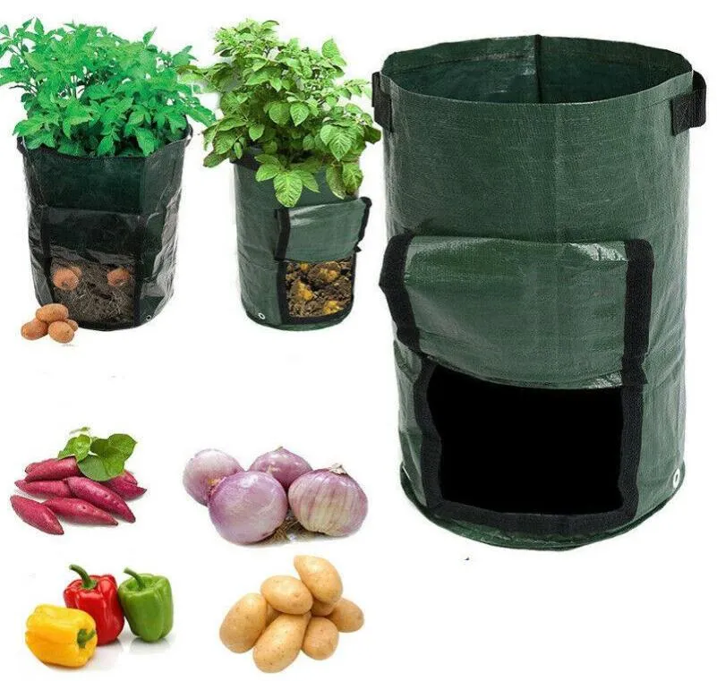 Piantatrici vasi 2pcs pianta coltivano sacchetti per la casa in pentola per patate vegetali che coltivano idratante per la squadra verticale 7475167