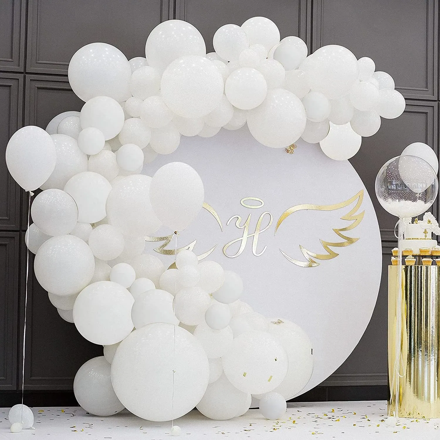 Andra dekorativa klistermärken White Balloon Garland Arch Kit Romantic Wedding Decoration Balloons Dusch Birthday Accessorie Globos 230110