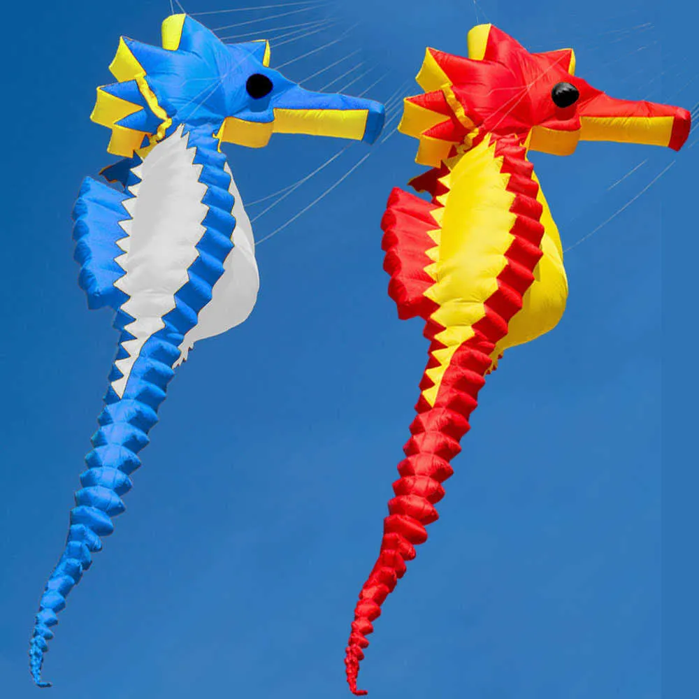 Großer 5 m/10 m weicher Seepferdchen-Drachen-Anhänger für Erwachsene, riesiger Nylon-Tischdrachen, Outdoor-Spielzeug, Fabrik 0110