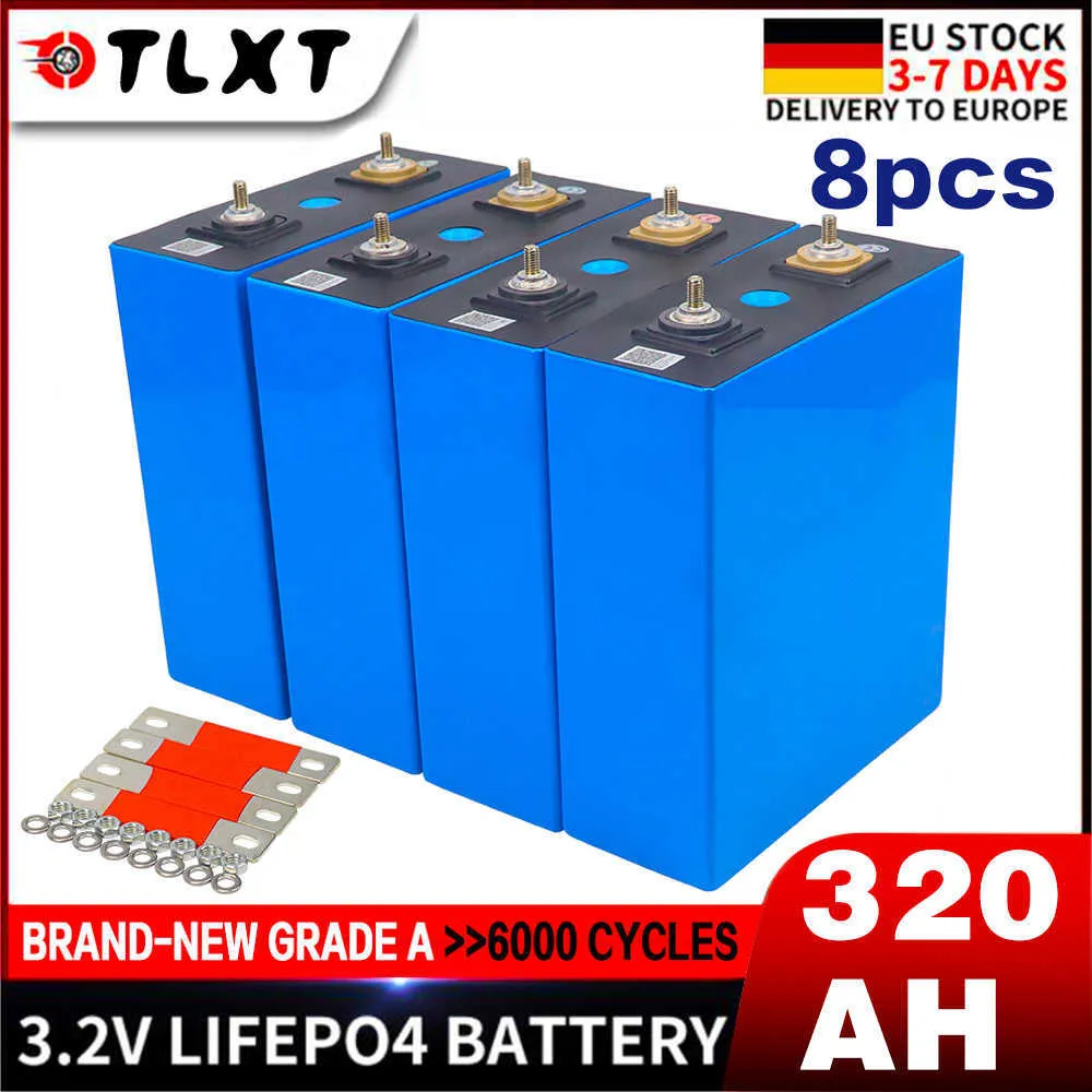 Cellules De Batterie LiFePO4 3.2V 280Ah - Rechargeables - Pour Installation Solaire Ou Maison