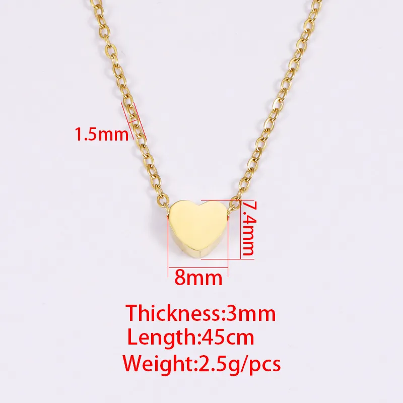 Cute Heart Necklace for Women 18k Gold Plated Pendant Necklace Simple for Women Dainty Layered Choker Necklaces