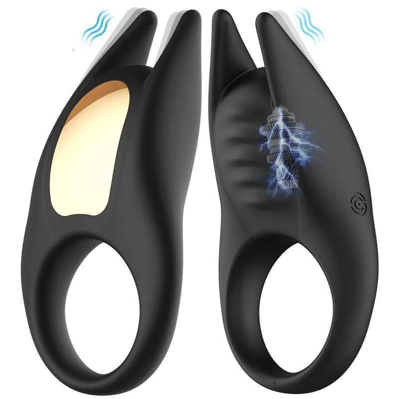 Volwassen massager Vibratie Penisringgoederen voor mannen Ejaculatie Vertraging Vertraging Sekspeelgoed Accessoires Paren Clitorale stimulatie Erotische producten