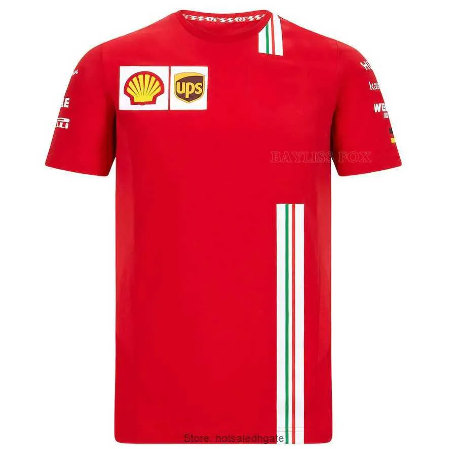 Ferari Men's T Shirts 22 Summer Motorsport F1 Car Fan Racing Team Red Short Sleeve Quick Dry Breathable Jerseys