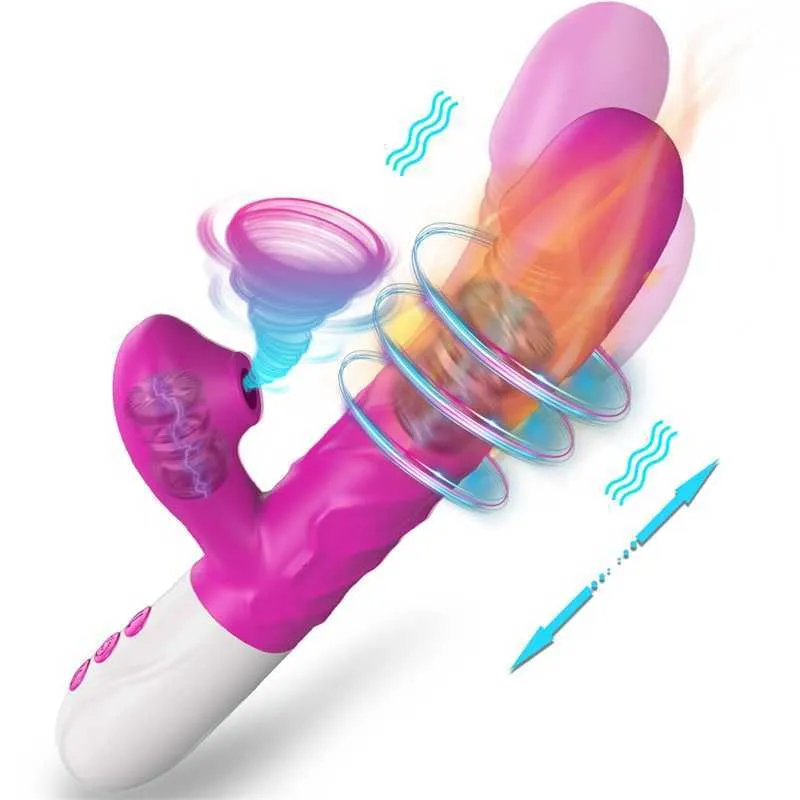 アダルトマッサージャー自動伸縮伸縮回転女性用cloris吸盤刺激装置女性マスターベーションセックスおもちゃ大人18
