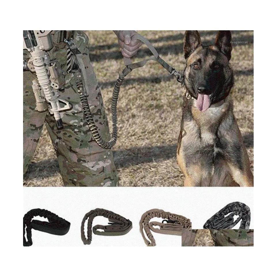 Hundehalsbänder Leinen Leine 1000D Nylon Taktisches Training Elastic Pet Mticolor Yl9758161 Drop Lieferung Hausgartenbedarf Dhl73