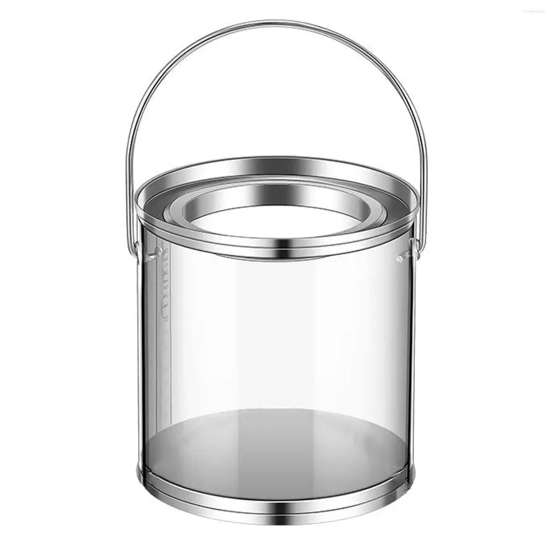 Storage Bottles 12 Pcs Clear Paint Containers With Lids For Party Supplies Mini Transparent Bucket