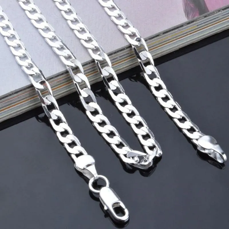 Zincirler Modyle Erkekler Figaro Zincir Kolye Erkek Moda Gümüş Renk Takıları 4mm genişliğinde