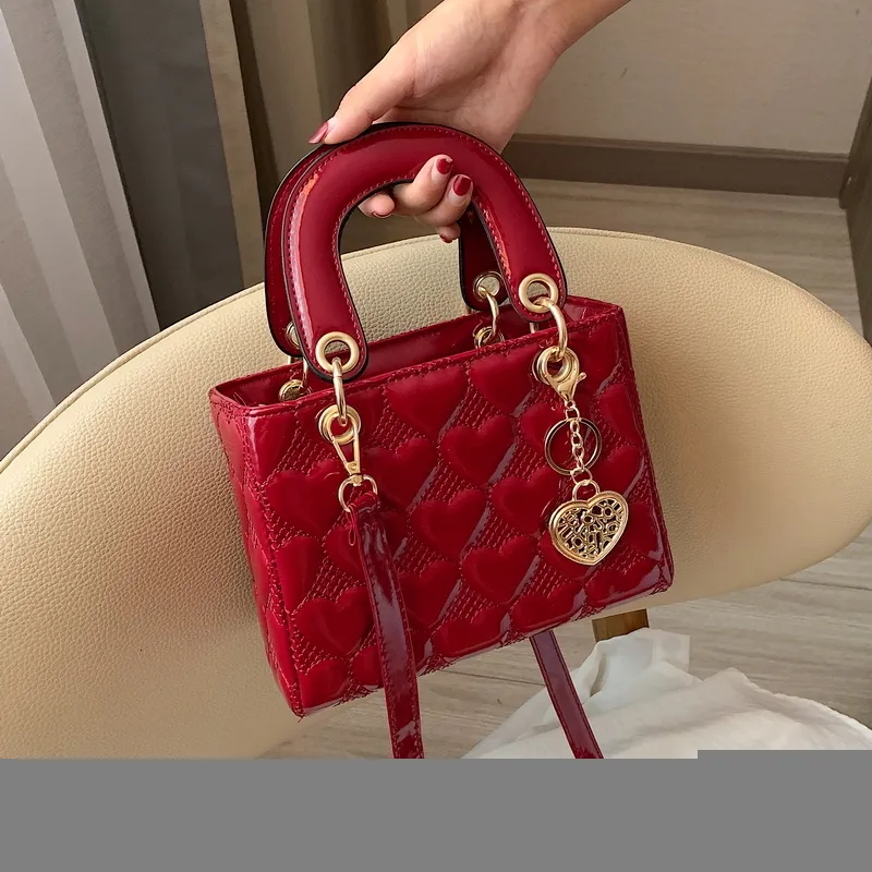 Abendtaschen Handtasche Frauen Marke Luxus Hochwertige Mode Klassische gesteppte quadratische Grifftasche Umhängetasche Schulter 230109