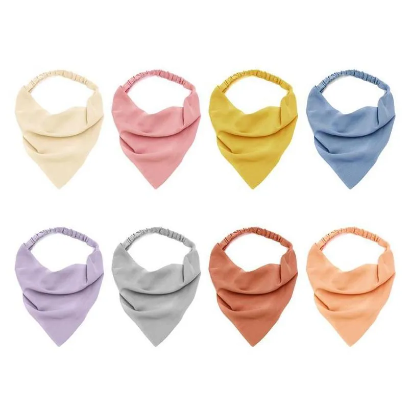 Headbands Summer Women Headband Elastic Hairband Triangle Hair Headwear Bandanas Scarf Ornaments Jewelry Comfortable Accessorie Drop Dhmqy