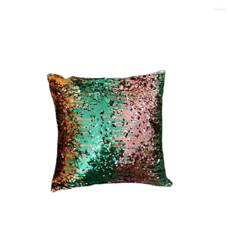 Travesseiro europeu moderno simples decoração caseira lantejoulas deslumbrantes de quarto quadrado sal da sala de estar na cintura