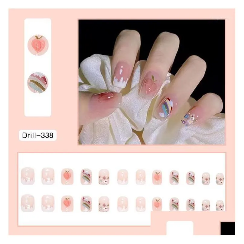 AMOK STORE fake nails with glue, nail extension tips , false nail, nail art  kit, Gold & Pink - Price in India, Buy AMOK STORE fake nails with glue, nail  extension tips ,