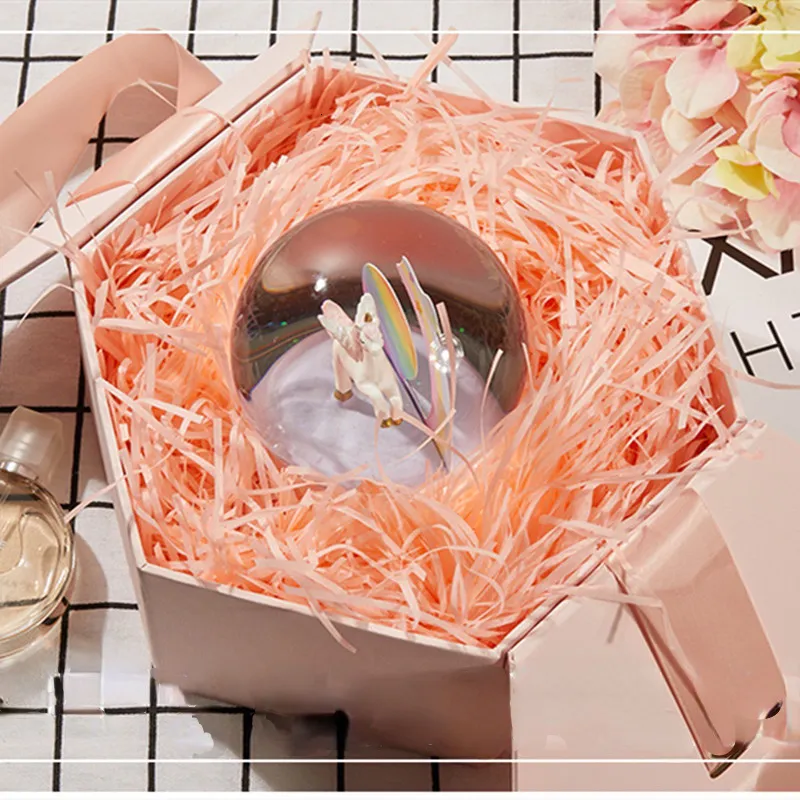 Papier Déchiqueté 200 Grammes, Papier De Soie Pour Emballage Cadeau Papier De Remplissage Pour Panier Cadeau Raffia Décoration De La Boîte Cadeau(Rose