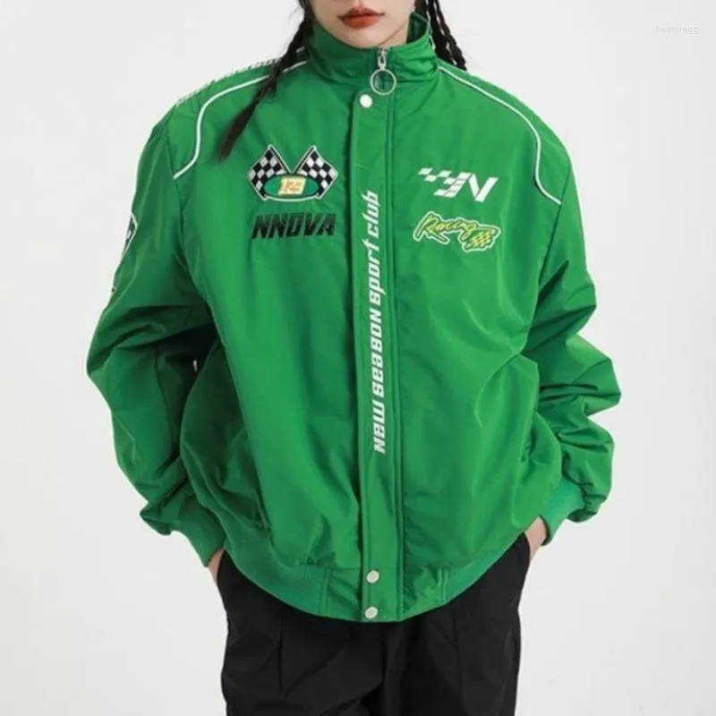 Women's Jackets Embroidery Jacket American Motorcycle Coat Heavy Industry Windproof Ins Couple Casual Men And Women 2023