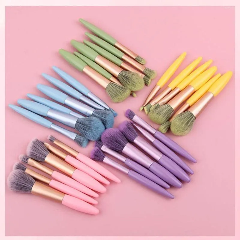 Makeup Borstes 6st/Set High Quality Professional Soft Nylon Bristles Eyebrow Eyeshadow Blush Face Shadow Shading Tools