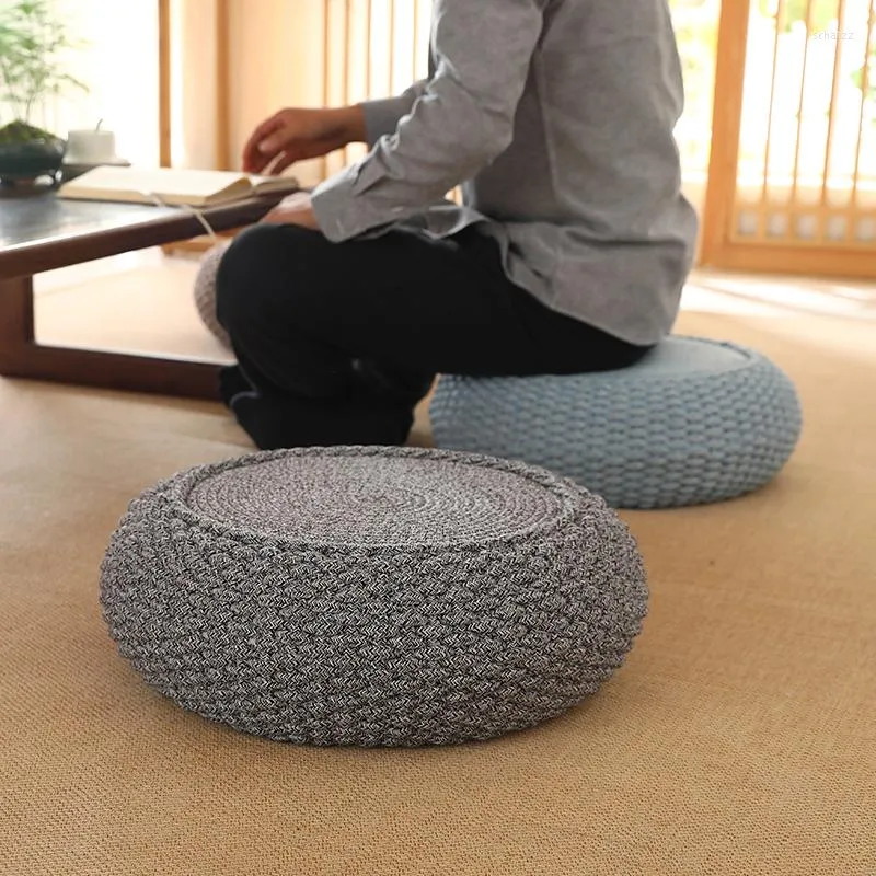 Pillow Japanese Living Room Minimalist Modern Floor Type Small Side Table Bedroom Balcony Tatami Pure Manual Weaving Seat