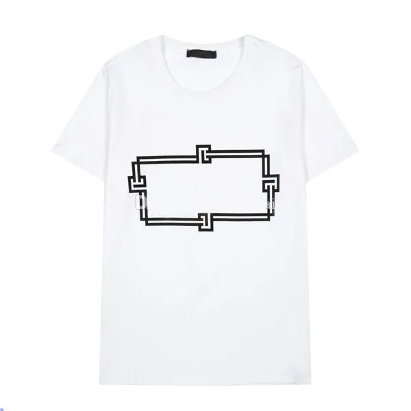 MEN MENSER THERER THERER THERET T-Shirt Usisex Shirt Fashion Letter Printed Dound Reck Brick Black and White Short Shirt T-Shirt Men There the Top 5XL