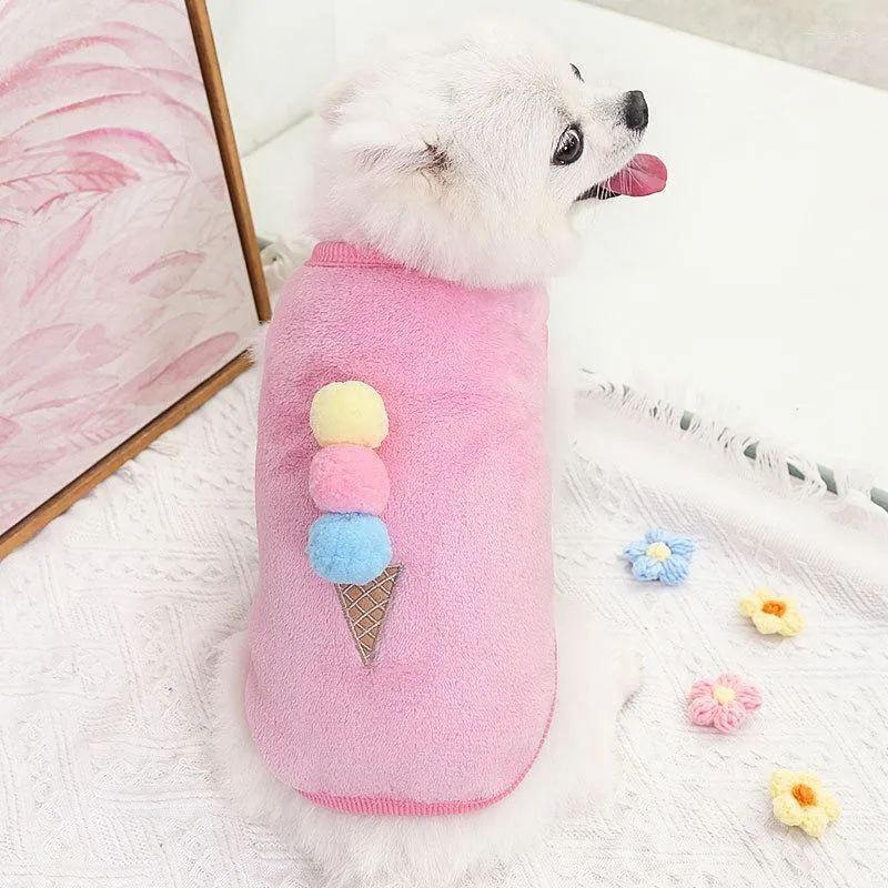 Dog Apparel Winter Coat Vest Pet Clothes Small Medium Sweater Flannel Thickened Warm Accessories Fabric Smooth And Comfortable