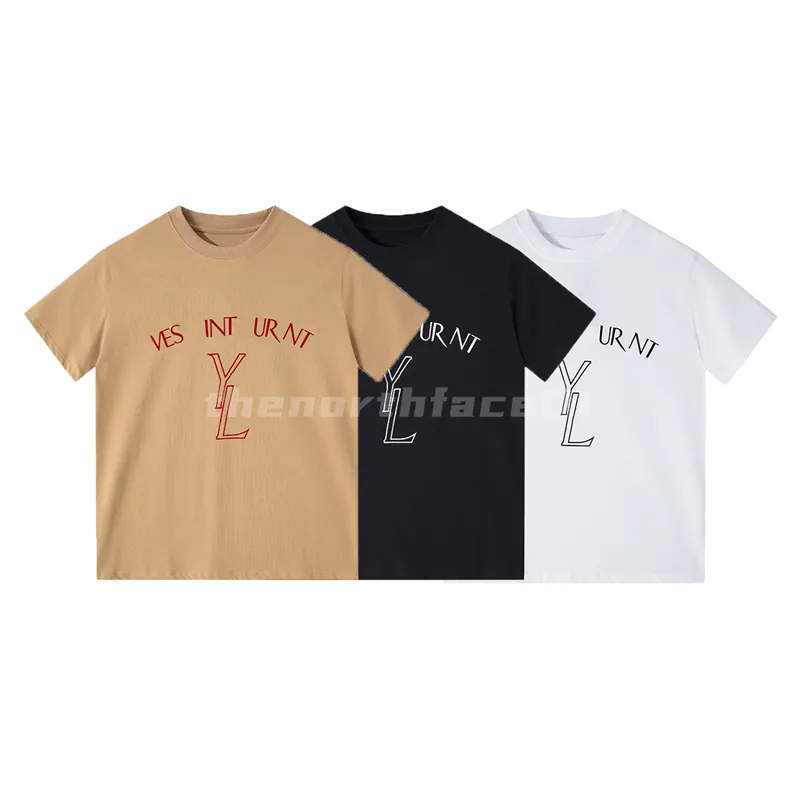 Marca de moda de grife masculina camiseta em relevo em redonda pesco￧o curto luxo de luxo de luxo de camiseta solta top preto preto c￡qui asi￡tico size s-2xl