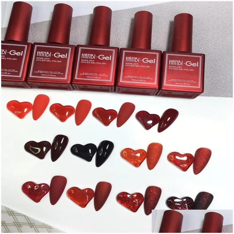 Nagelgel 15 ml Poolse set manicure voor nagels semi permanent Vernis toplaag UV LED Varnish Soak Off Art Drop Delivery Health Beauty Dhten