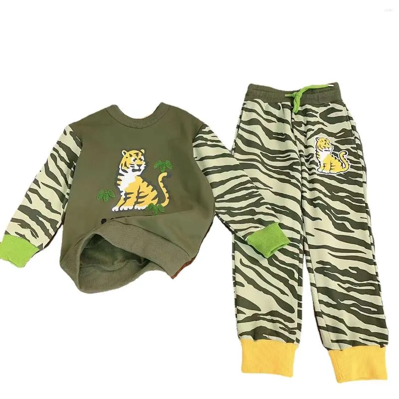 Felpe con cappuccio da uomo Abbigliamento per bambini di lusso Autunno Designer Ragazzi Set di vestiti Abbigliamento sportivo Cartoon Pullover Felpe per bambini 2 pezzi Suit Boy