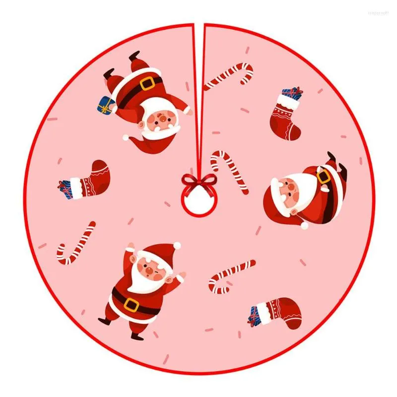 Kerstdecoraties 1 pk 90 cm boomrok Basis vloer Mat Kerstmis Bodem ornament Santa Patroon Decor Jaar 2023