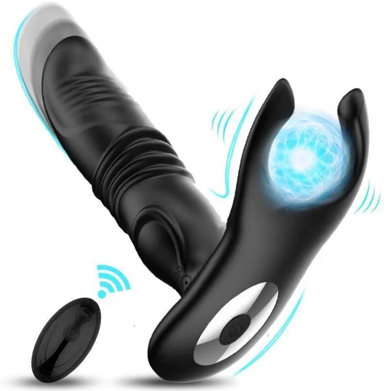 Massageador de massageador Próstata Vibrador angustador Dildos brinquedos de silicone plug plug masculpador masturbador sexy para homens gays