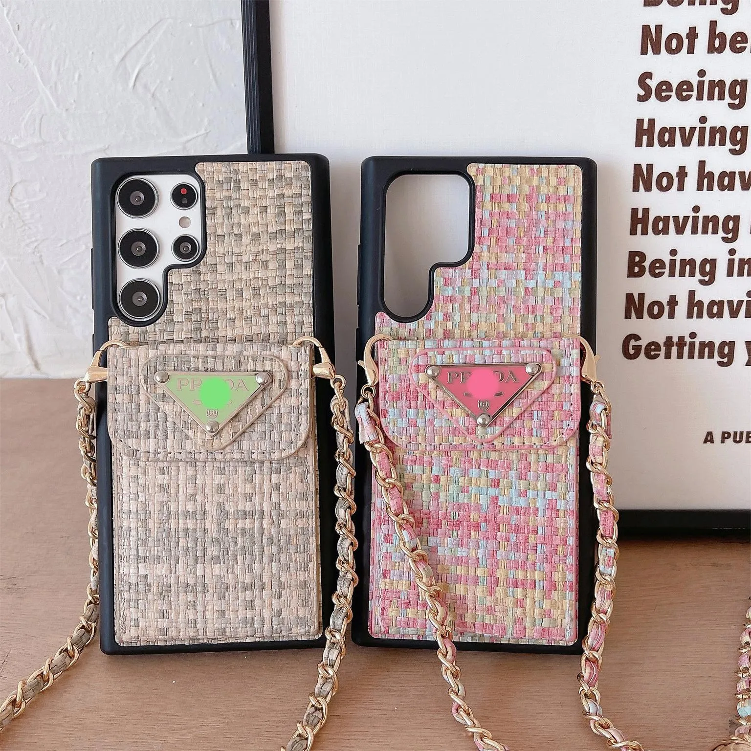 Samsung Galaxy Note20 Ultra Note10plus Note8 Note9 için Lüks Moda Marka Tasarımcısı Telefon Kılıfları Cüzdan Kapağı, Handbag ile Popüler Stripe Her Şey Dahası İyi Güzel