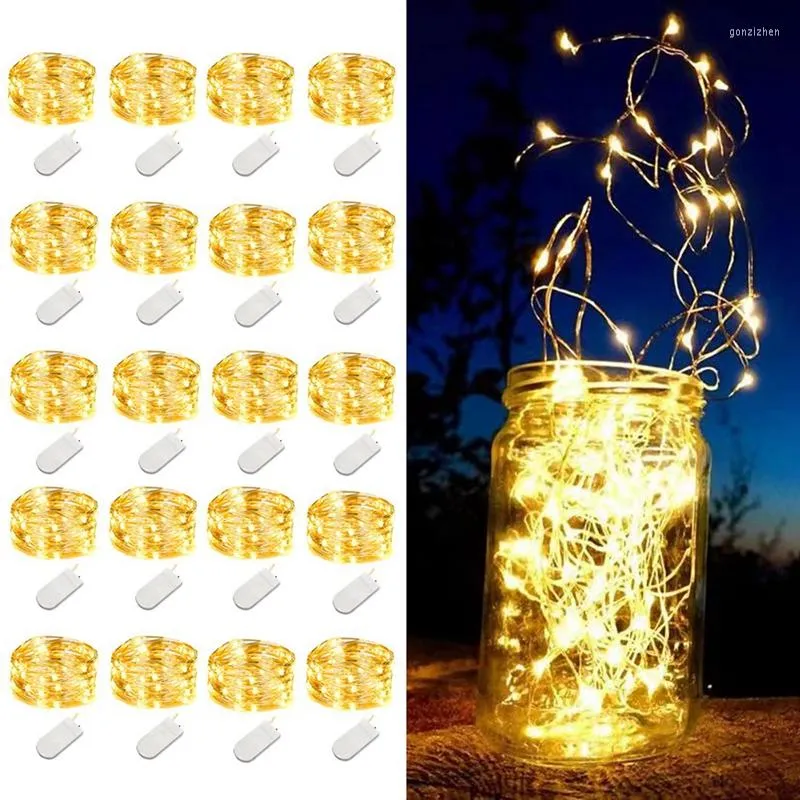 Cadenas abhg 2m luz de hada led alambre de cobre luces de cuerda para al aire libre boda de guirnalda para casa jardín de Navidad decoración de vacaciones