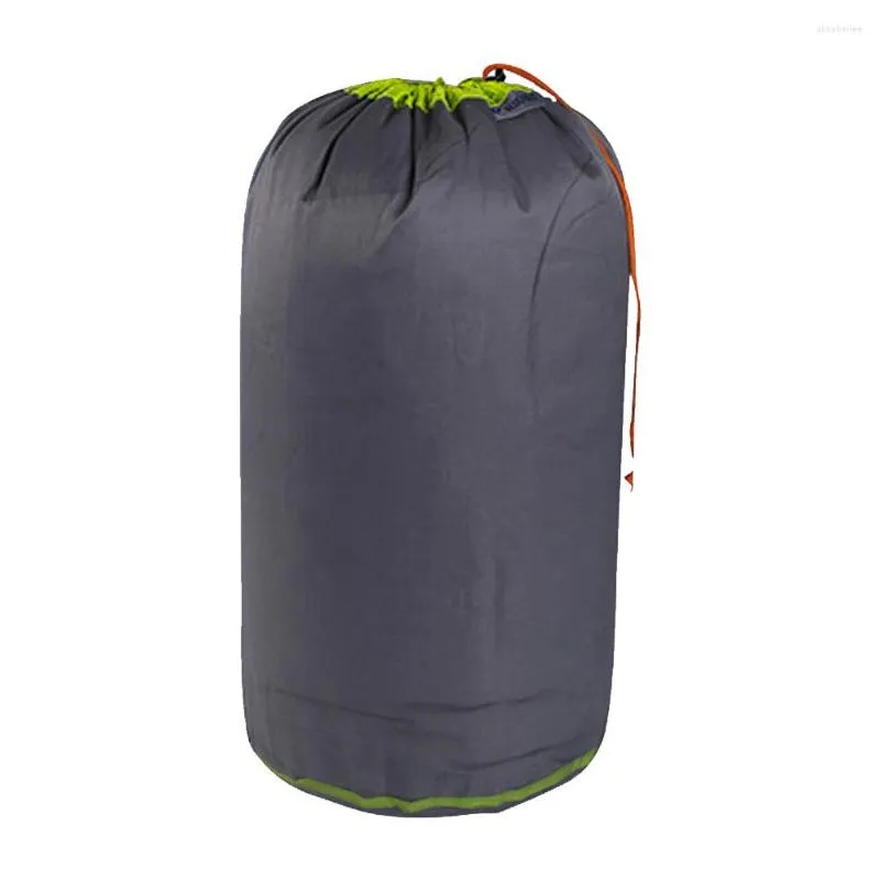 Förvaringspåsar Pouch Bag Sports Mesh Drawstring Nylon vandringsdrottar Ultralight Travel Stuff Sack Camping Round Bottom Hållbar