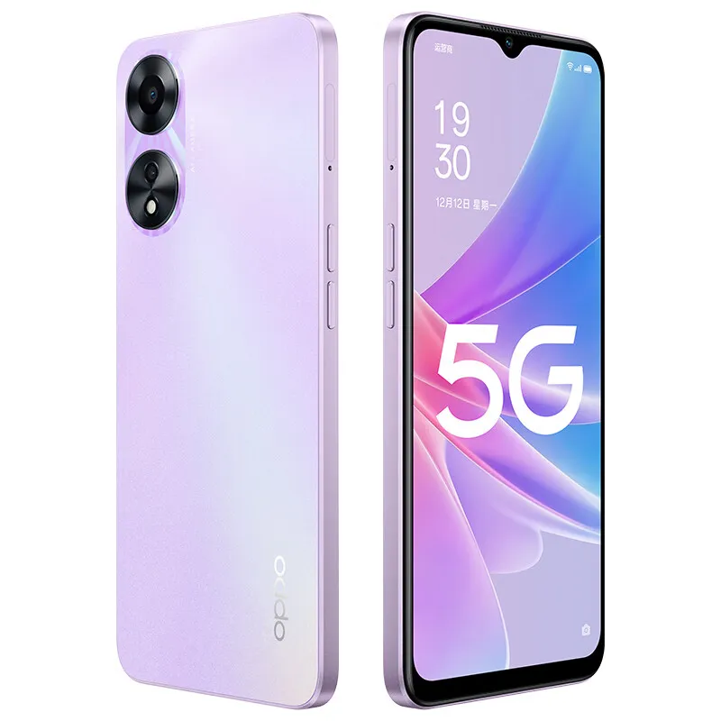 ORIGINAL OPPO A58X 5G Mobiltelefon Smart 6GB 8GB RAM 128GB ROM OCTA CORE MTK DIMENSITY 700 13MP Android 6.56 "LCD Display 5000mAh OTG Fingeravtryck ID Vattentät mobiltelefon