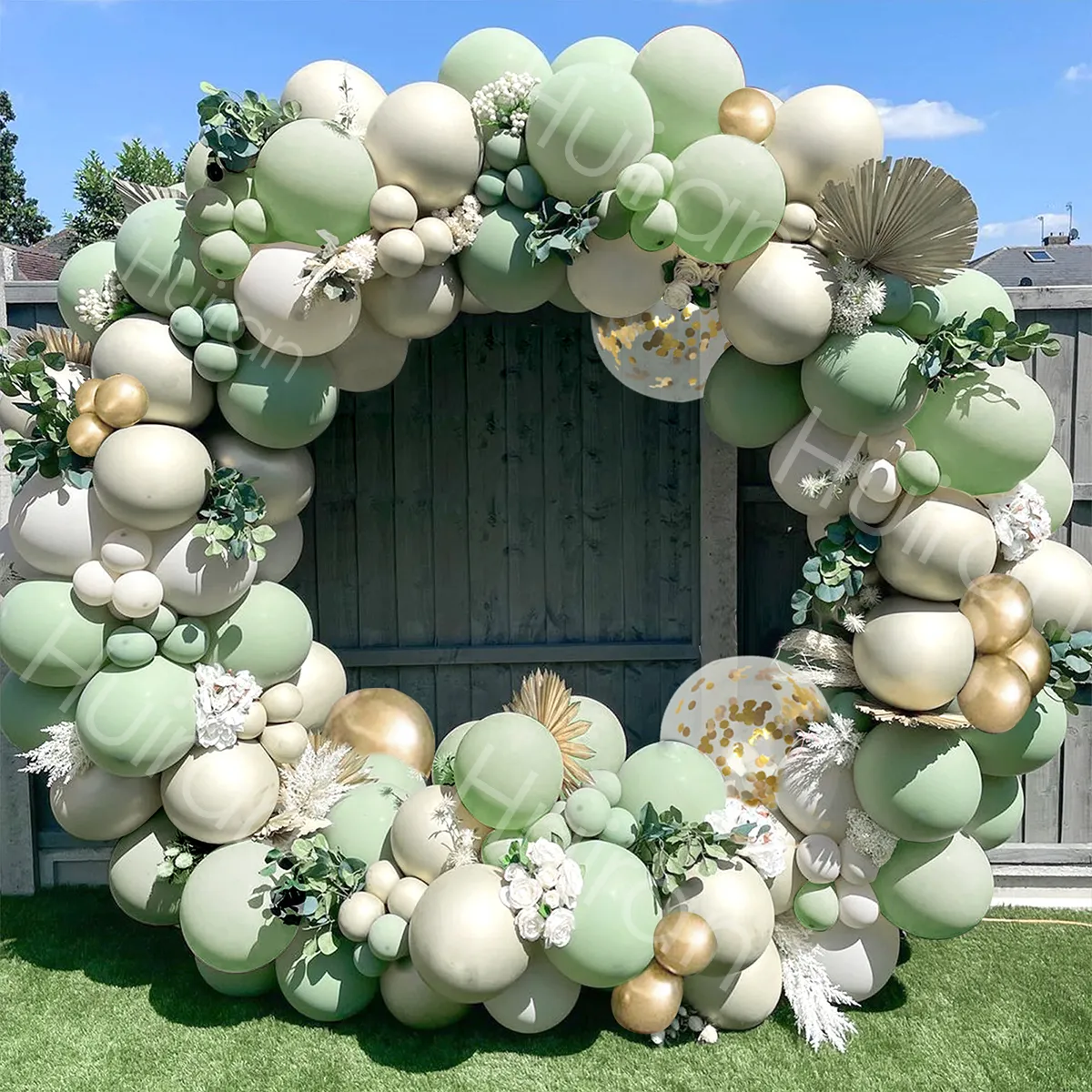 Andere dekorative Aufkleber Sage Green Ballon Garland Arch Kit Alles Gute zum Geburtstag Party Dekoration Babyparty Jungle Wild One 1st 230110