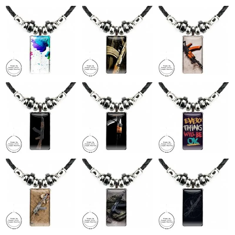 Pendant Necklaces Reliable And Robust Rifles For Women Wedding Vintage Glass Galaxy Black Hematite Necklace Steel