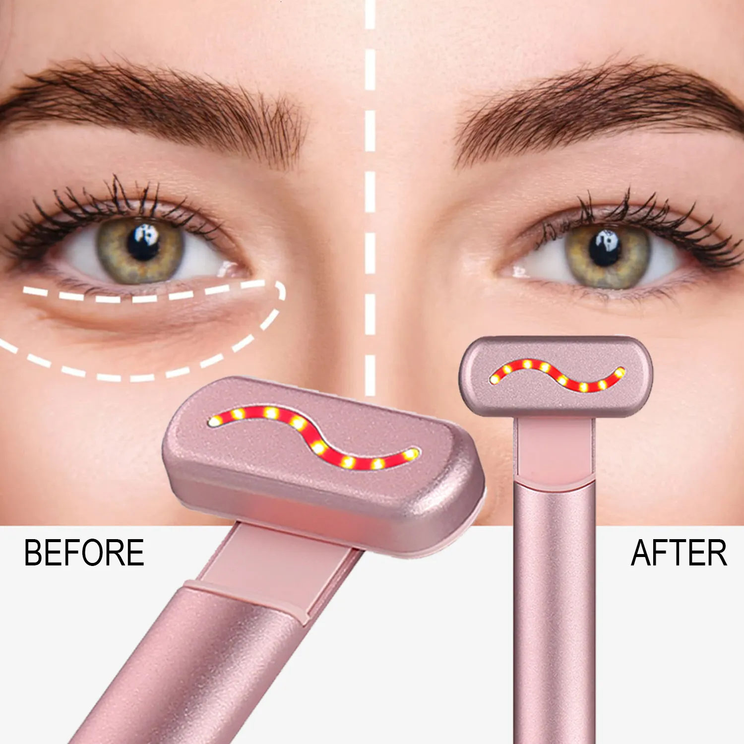 Aérographe Fournitures de tatouage EMS Microcourant Lifting du visage Dispositif de raffermissement de la peau Thérapie par la lumière rouge Anti-âge Rides du cou Masseurs pour les yeux Outils de soins de la peau 230110