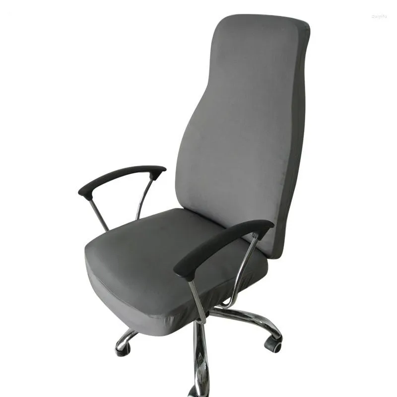 Housses de chaise pour fauteuil de bureau, amovible, fendue, pour ordinateur, protection universelle rotative pour siège à dossier haut