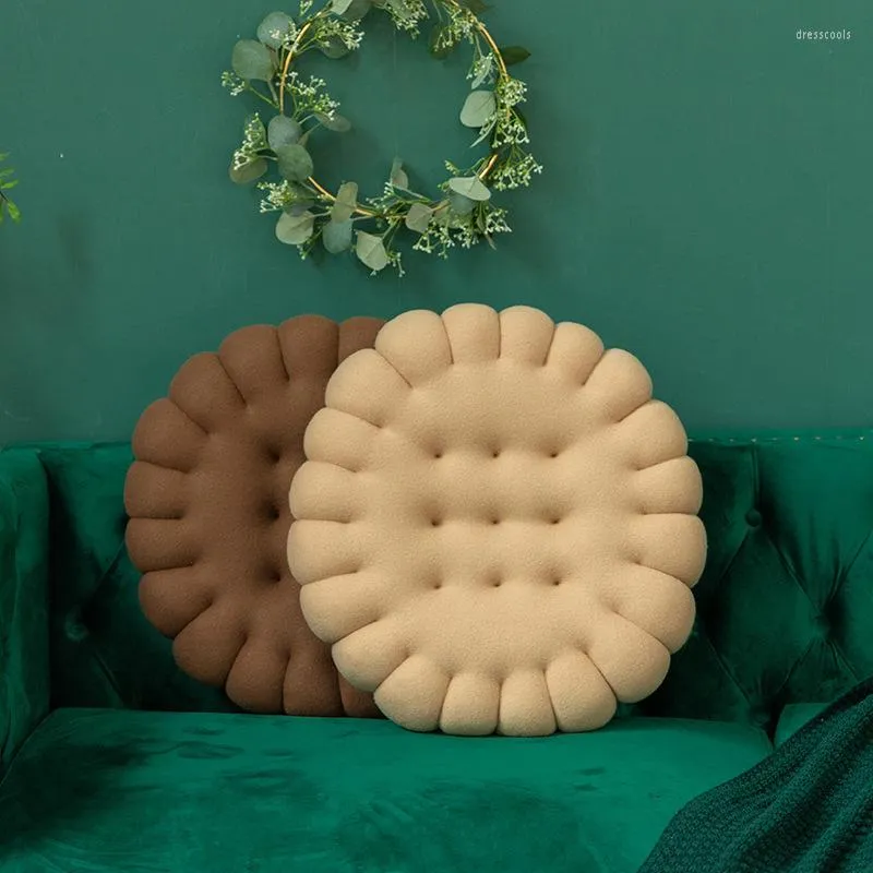 Kudde rund kex förtjockad dekorativ s bekväm hemvist soffa sovrum fönster vackert höftstol