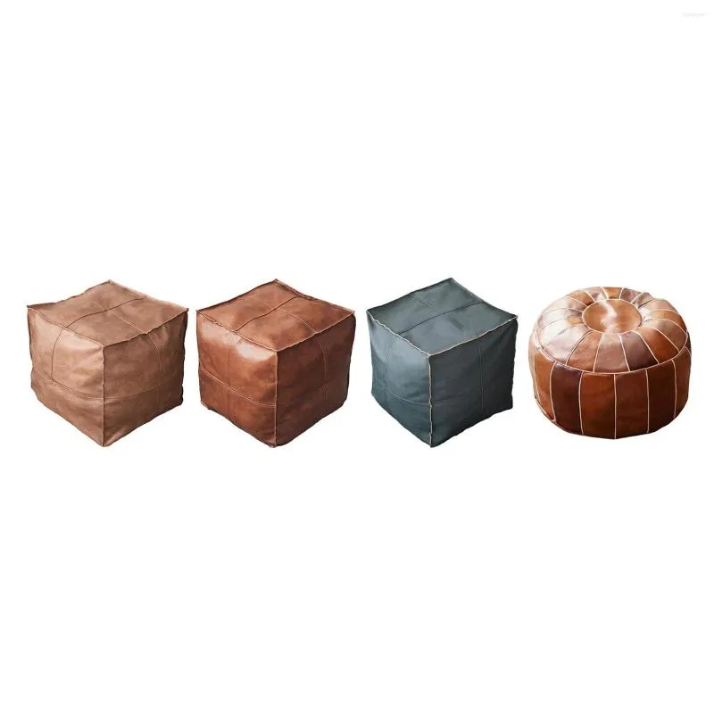 Kussen niet -gestimuleerde Marokkaanse Pouf Cover Hassock Storage Ottomaanse vloer voet rust handgemaakte huisdecoratie woonkamer bruiloft geschenken