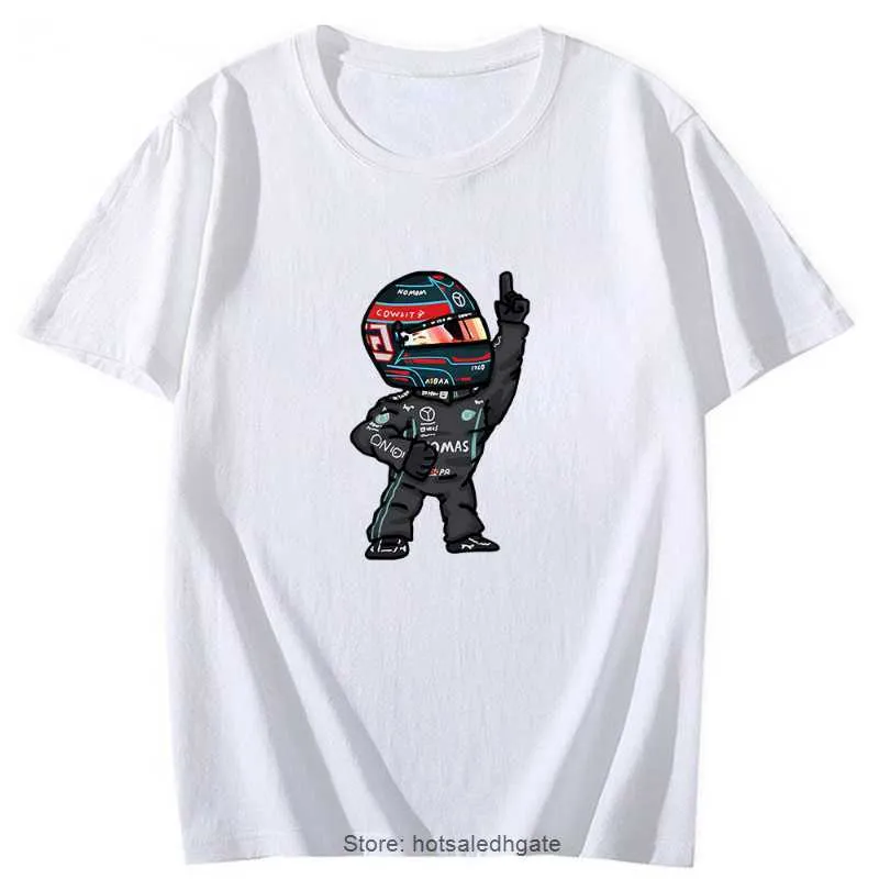 Mini F1 Maglietta casual Russel Gioco di corse automobilistiche Magliette grafiche Estate Donna Uomo Kawaii Cartoon manica corta Unisex Streetwear Hombre Magliette e camicette