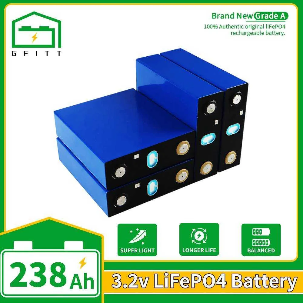 4/8/16/32PCS 3.2V LifePO4バッテリー238AHディープサイクルバッテリーDIY太陽電池充電可能なBatteri Pack for RV EU米国免税パック