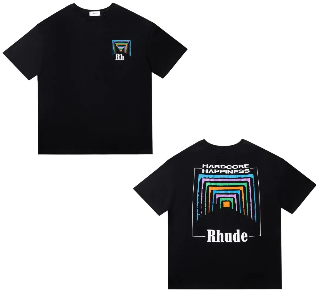 Rhude Shirt Hommes T-shirts Femmes Designer T-shirts Rhude Imprimé Mode Homme T-shirt Topquality Taille US M-XL Rhude Sweat À Capuche Street Wear Usa 374