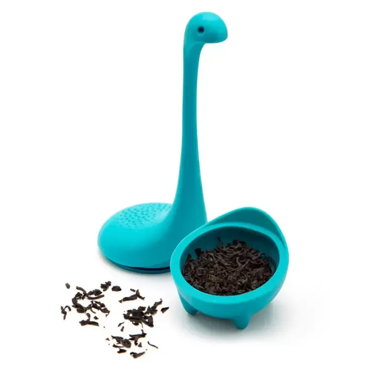 Loch Ness Monster Tea Infuser Silicone Cute Cartoon Tea Strainer FDA LFGB Standard Loose Leaf Filter Teaware Tool