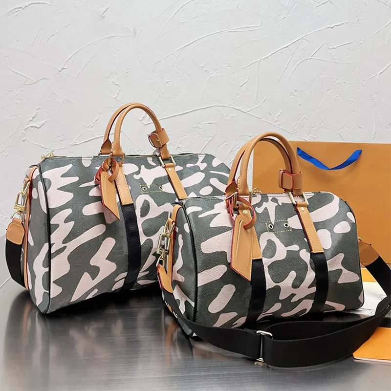High Quality Designer Camo Travel Tote Bag Unisex Travel Handbag