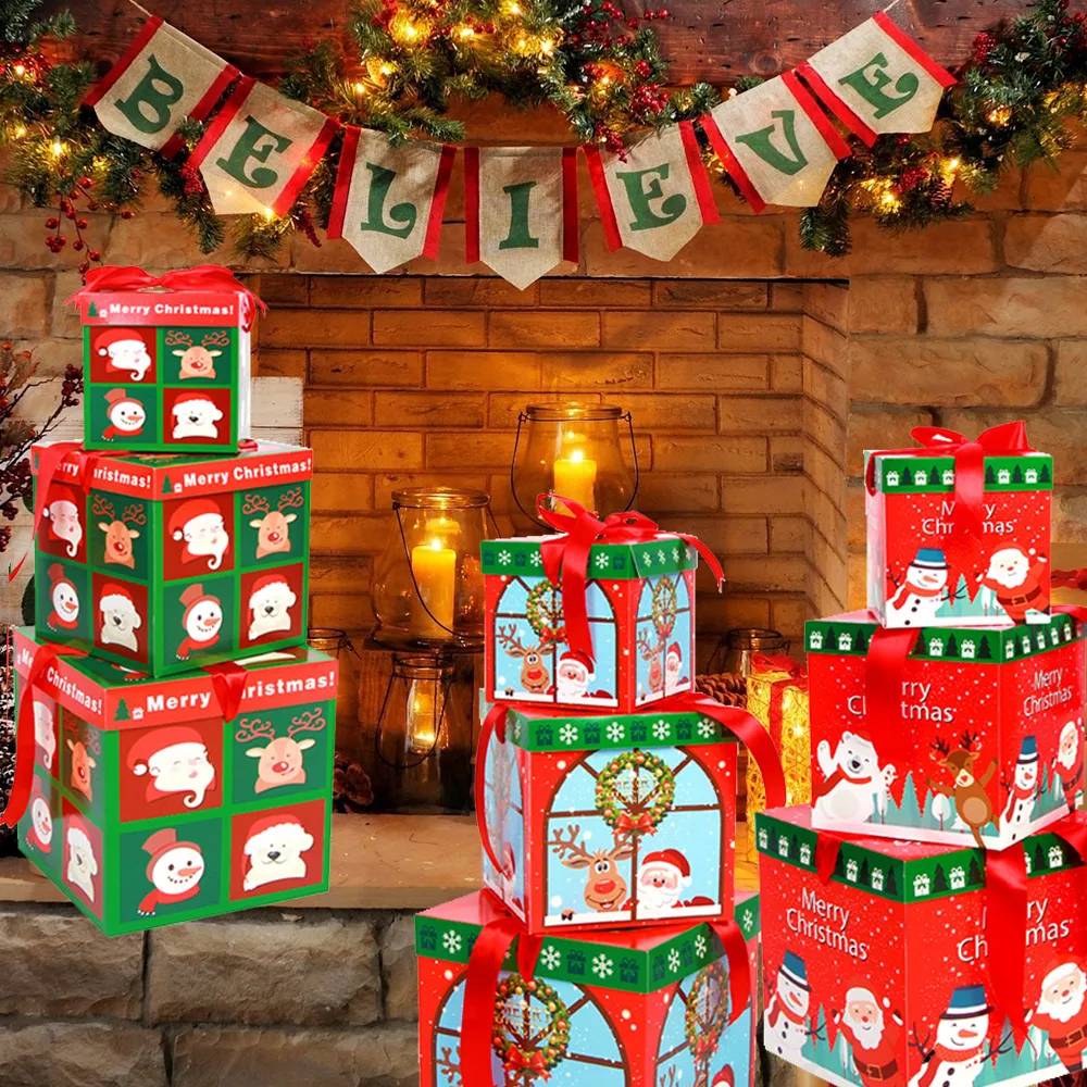thumbnail image 2 of SAYFUT 24 Pack Christmas Nesting Gift Boxes With Lids For Presents, Decorative Nested Holiday Gift Wrap 2 of 11