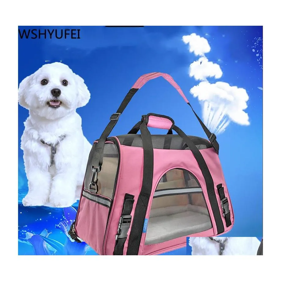 Housses de siège de voiture pour chien Sac à dos pour animaux de compagnie Hiver et été Chaud Respirant Confort extérieur Sac de voyage Fournitures de transport Wshyufei Drop Delive Dhxfl