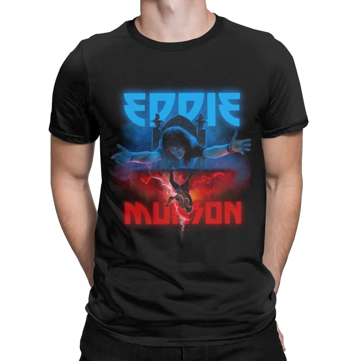 メンズTシャツEddie Stranger Club Munson Thingsシーズン4綿服ビンテージ半袖クルーネックシャツギフトアイデアTシャツ230110