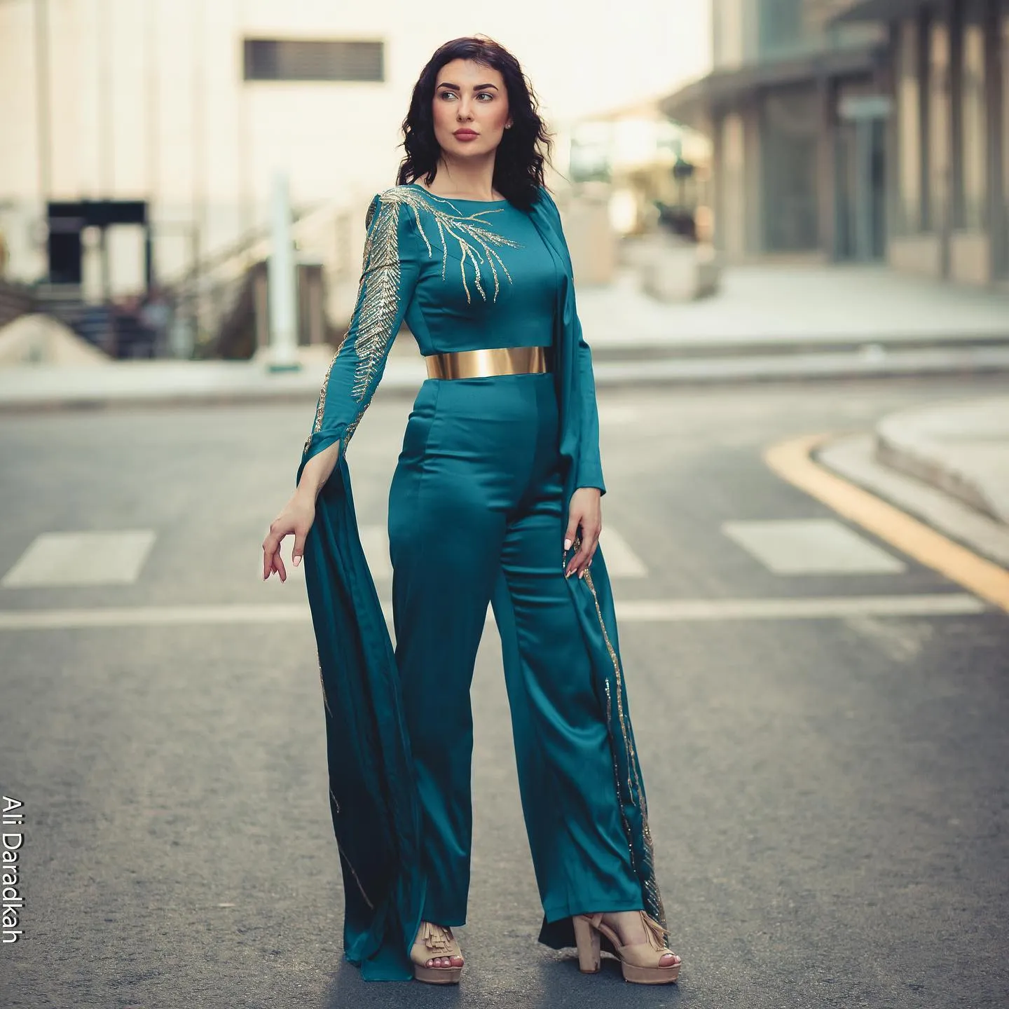 Plus Size Muslim Formal Palazzo Pants Outfit With Appliqued Jumpsuit, Long  Sleeves, Bateau Neckline, And Satin Perfect For Evening Events And Proms  From Weddingteam, $114.6