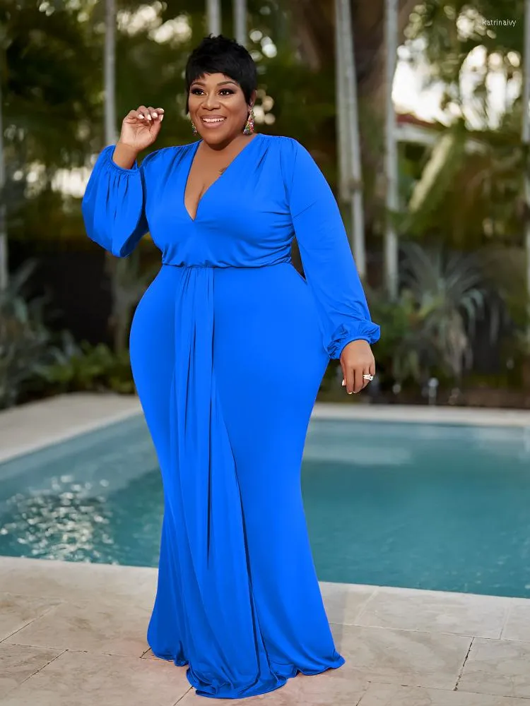 blue plus size dresses